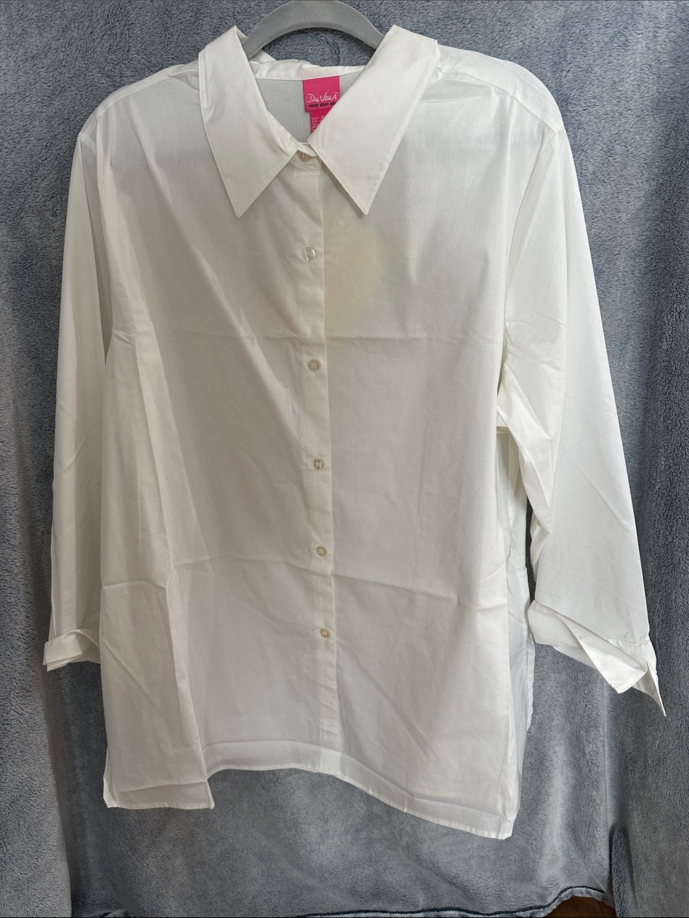 Du Jour Classic White Button-Down Collared Shirt